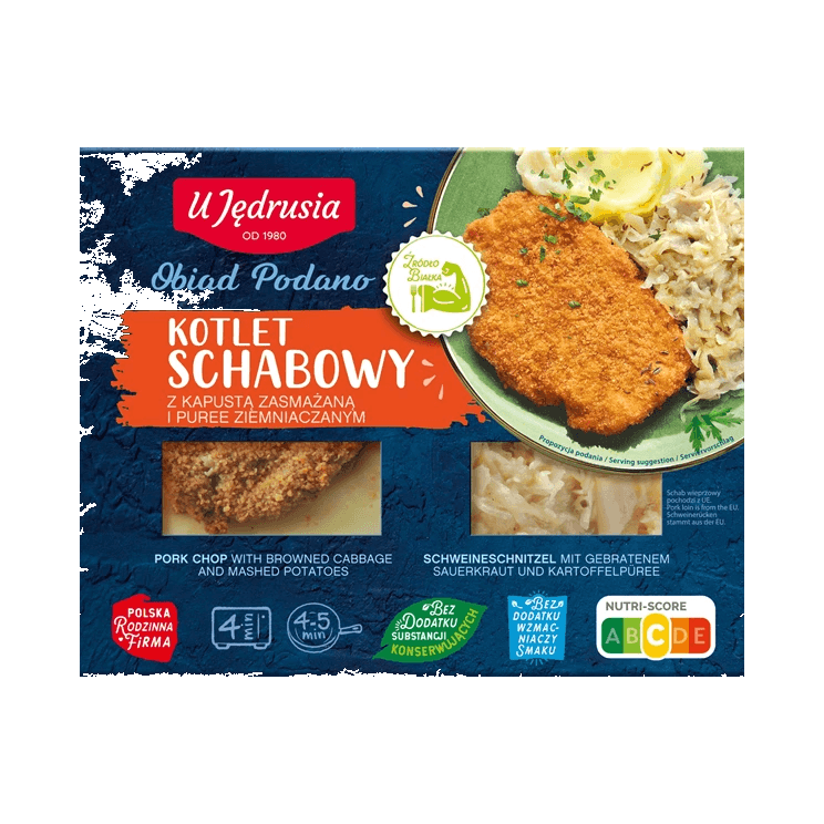 U JĘDRUSIA KOTLET SCHAB.KAPUS.PUREE