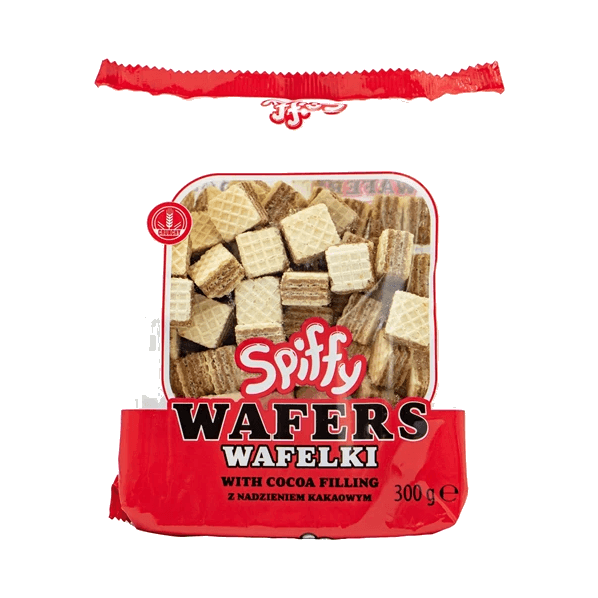 SPIFFY WAFLE PRZEKŁADANE KAKOWE 300G